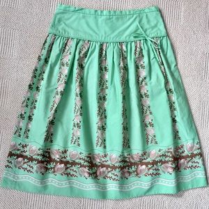 J Crew floral pleated skirt